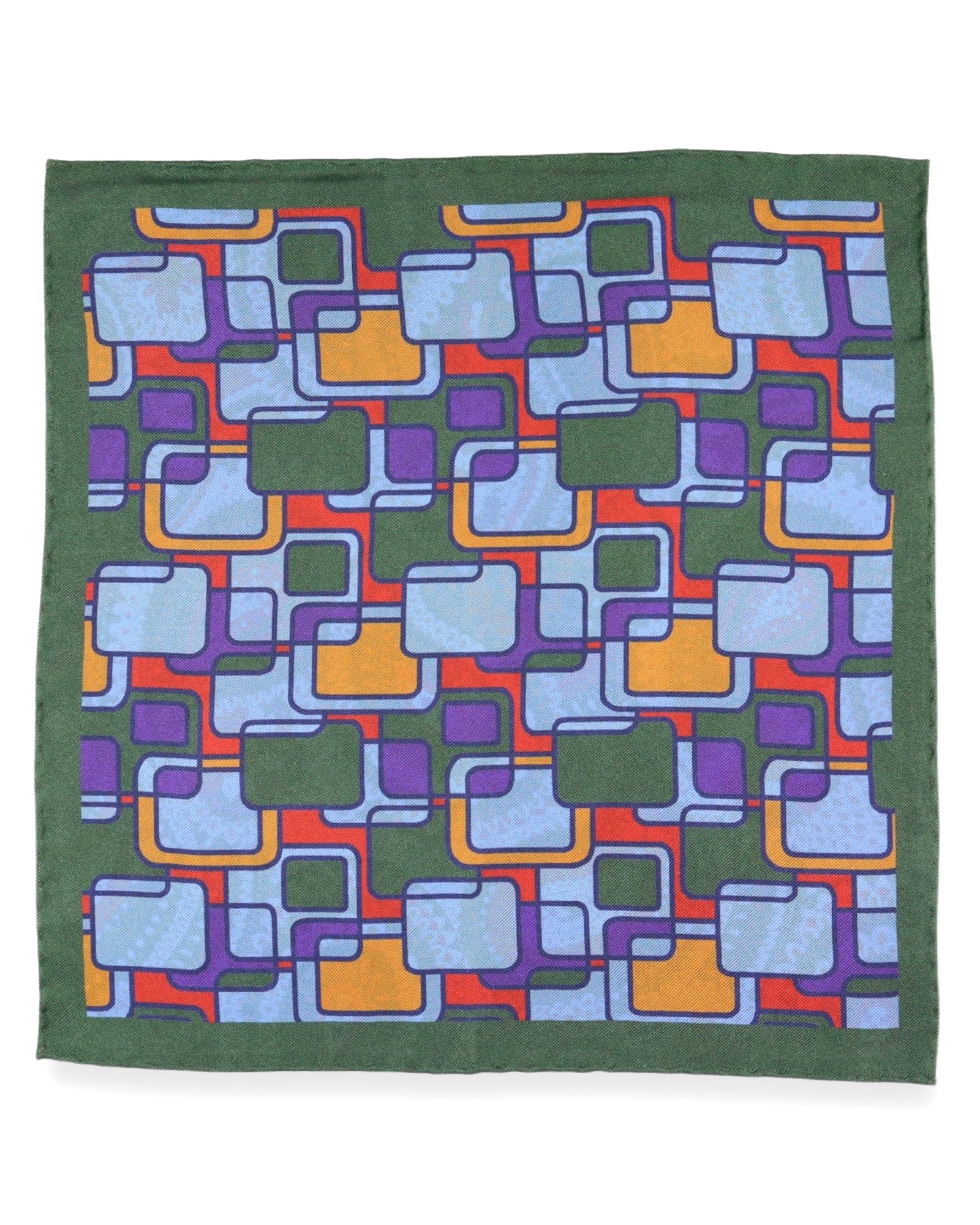 DÉCLIC Maxwell Reversible Pocket Square - Green