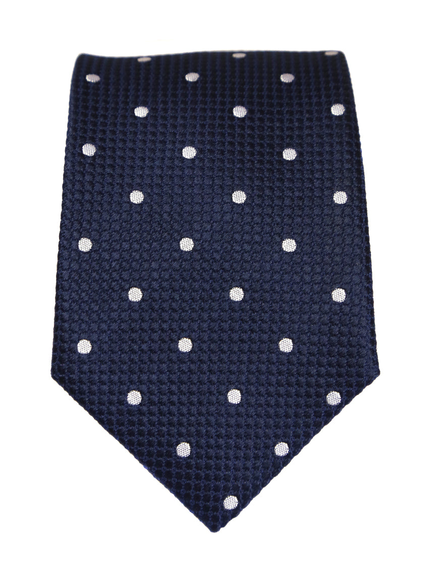 DÉCLIC Classic Spot Tie - Navy/White