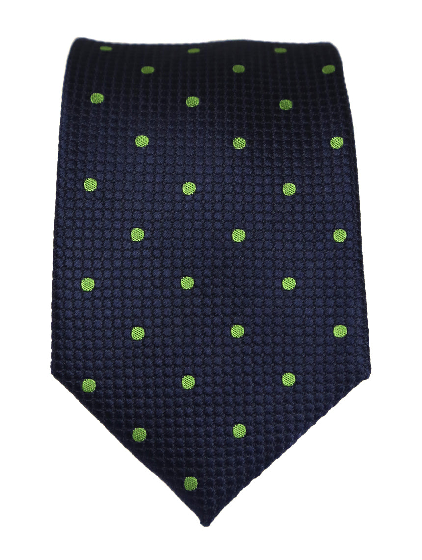 DÉCLIC Classic Spot Tie - Navy/Green