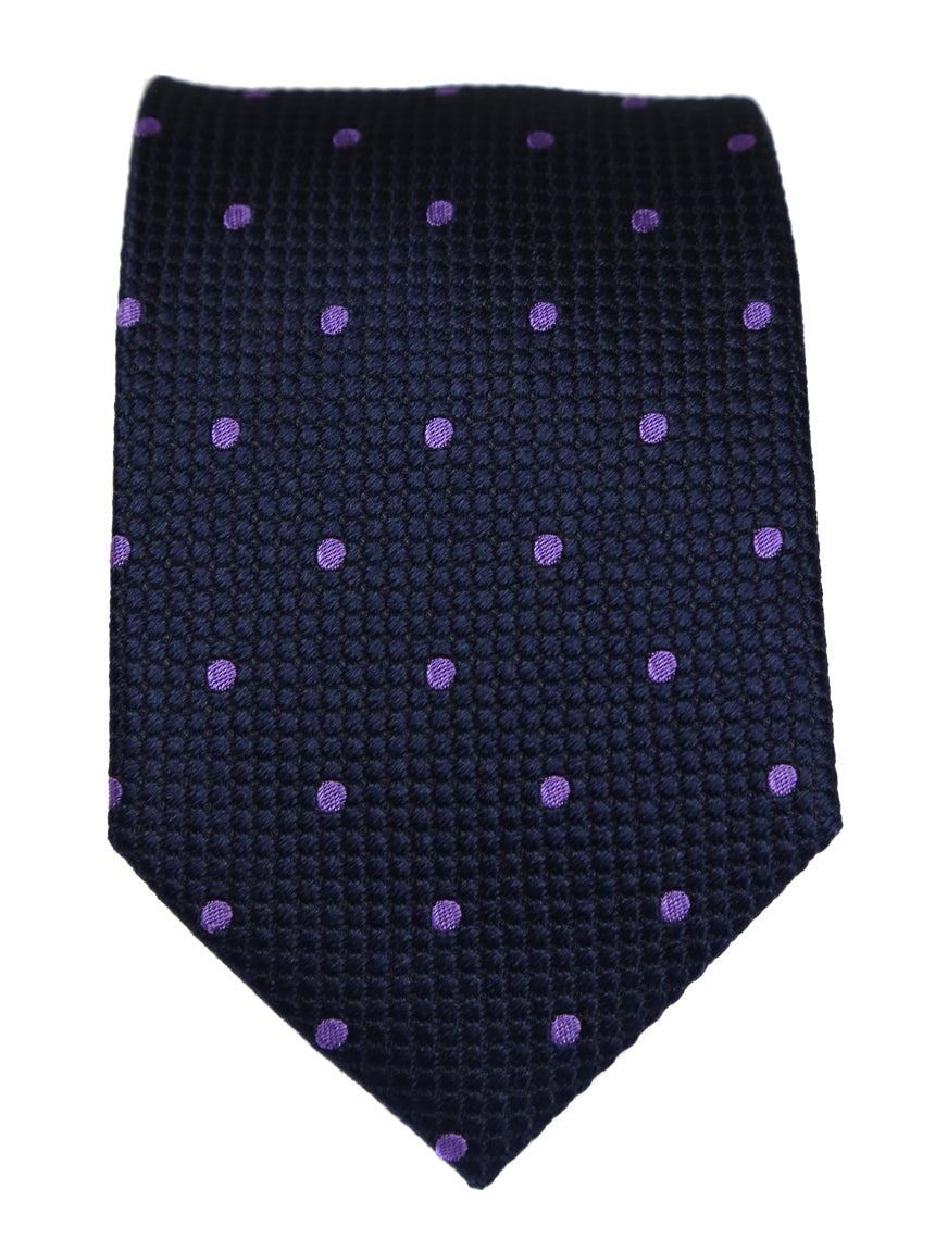 DÉCLIC Classic Spot Tie - Navy/Lavender