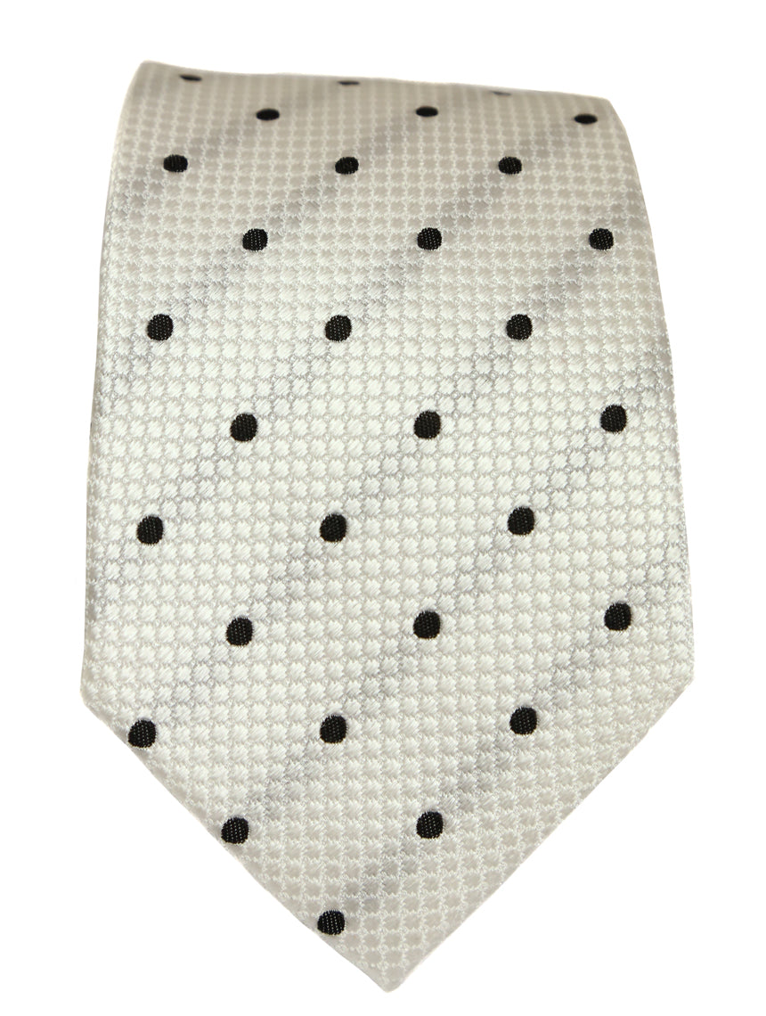 DÉCLIC Classic Spot Tie - White/Black