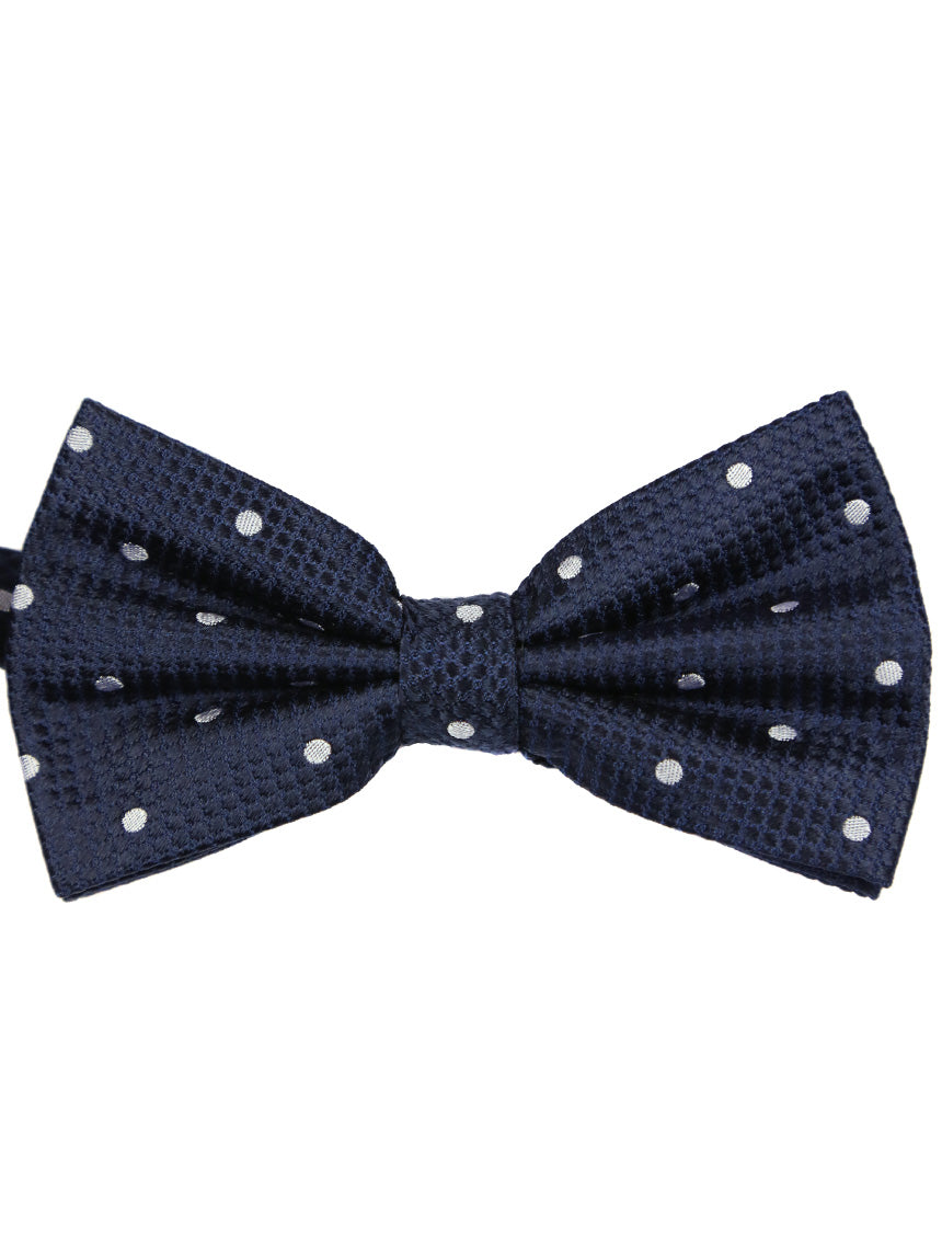 DÉCLIC Classic Spot Bow Tie - Navy/White