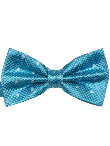 DÉCLIC Classic Paisley Bow Tie - Aqua