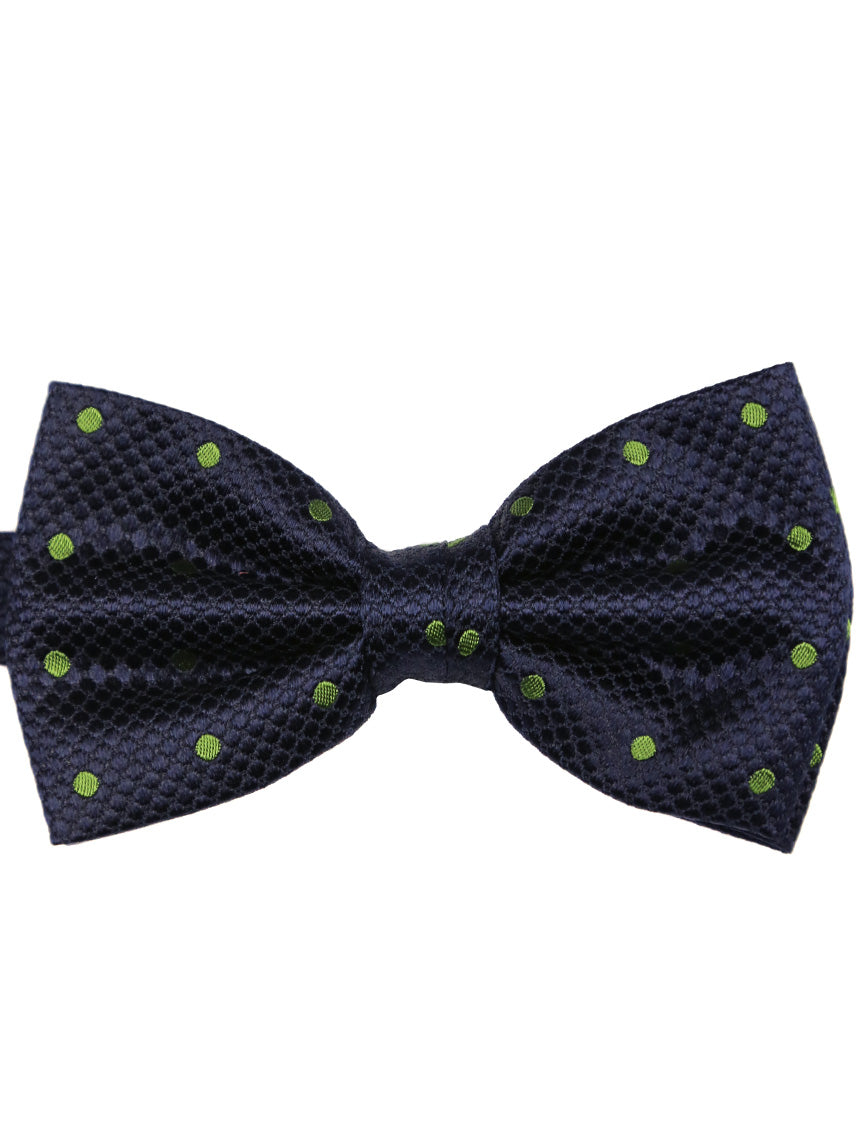 DÉCLIC Classic Spot Bow Tie - Navy/Green