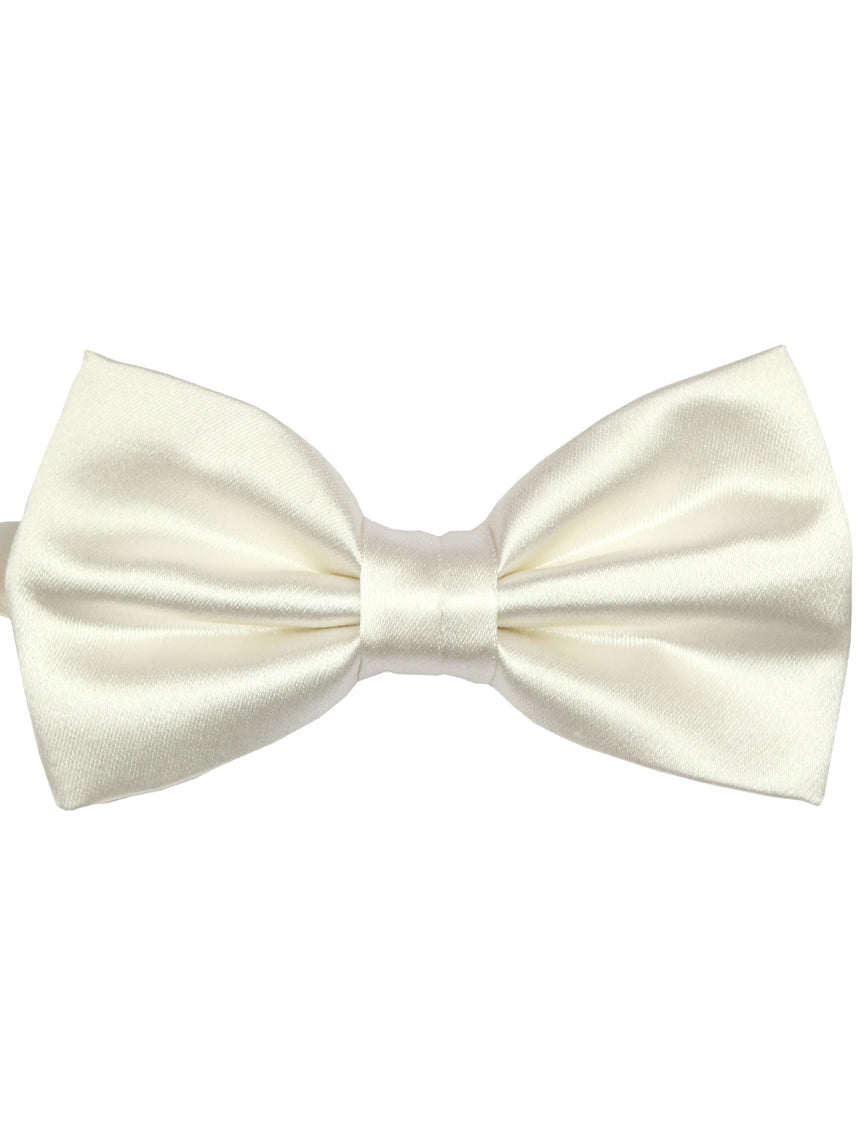 DÉCLIC Classic Plain Bow Tie - White