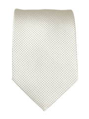 DÉCLIC Classic Microdot Tie - White