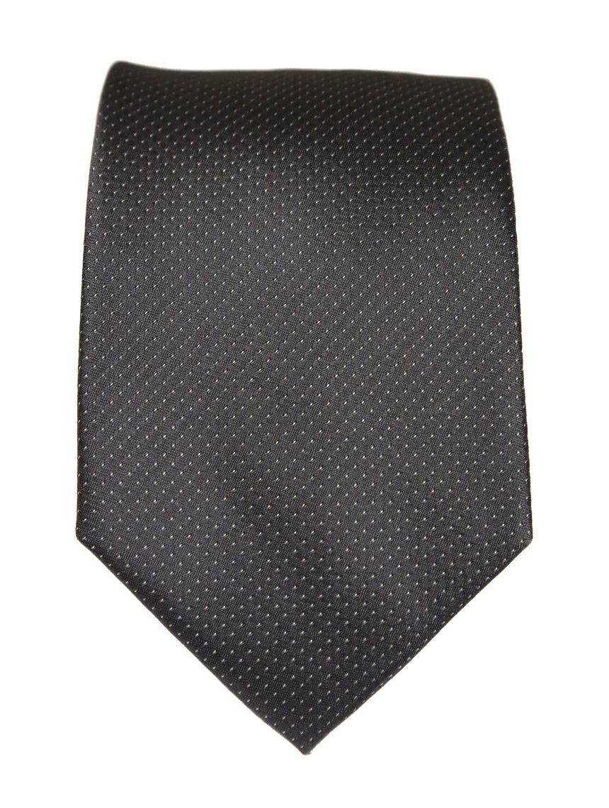 DÉCLIC Classic Microdot Tie - Charcoal