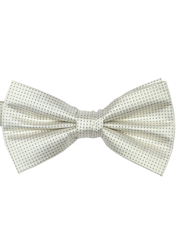 DÉCLIC Classic Paisley Bow Tie - White