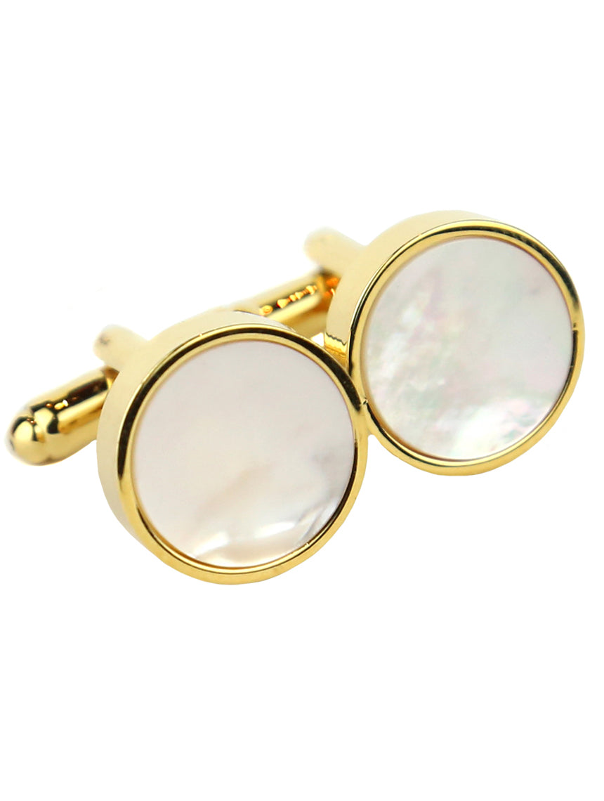 DÉCLIC MOP Round Cufflink - Gold