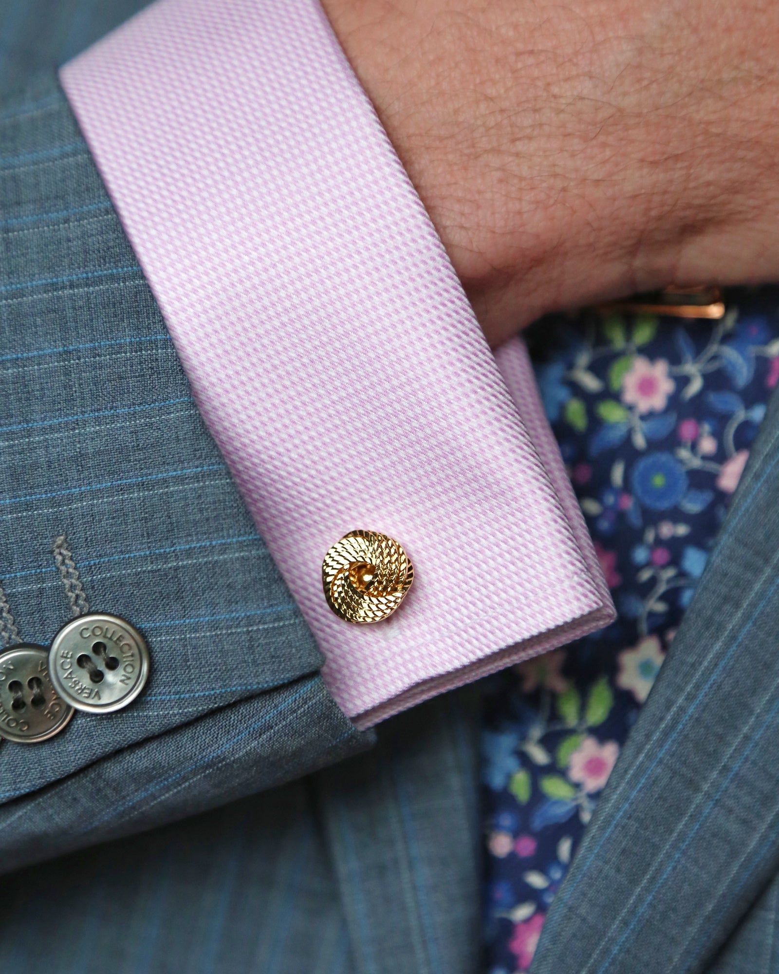 DÉCLIC Weavy Knot Cufflink - Gold