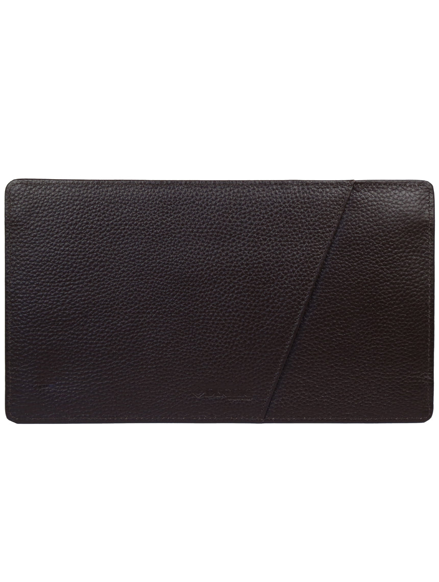DÉCLIC Leather Passport Wallet - Chocolate