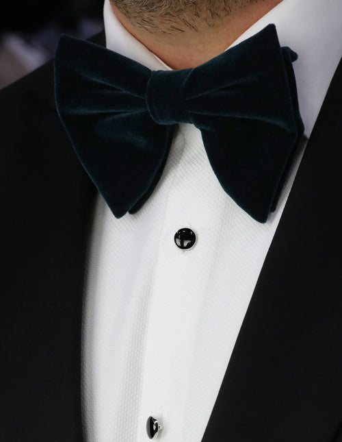 DÉCLIC Floppy Velvet Bow Tie - Petrol