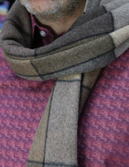 DÉCLIC Sandrio Check Scarf - Brown