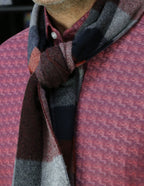 DÉCLIC Cervino Check Scarf - Burgundy