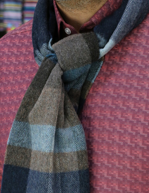 DÉCLIC Aosta Check Scarf - Teal