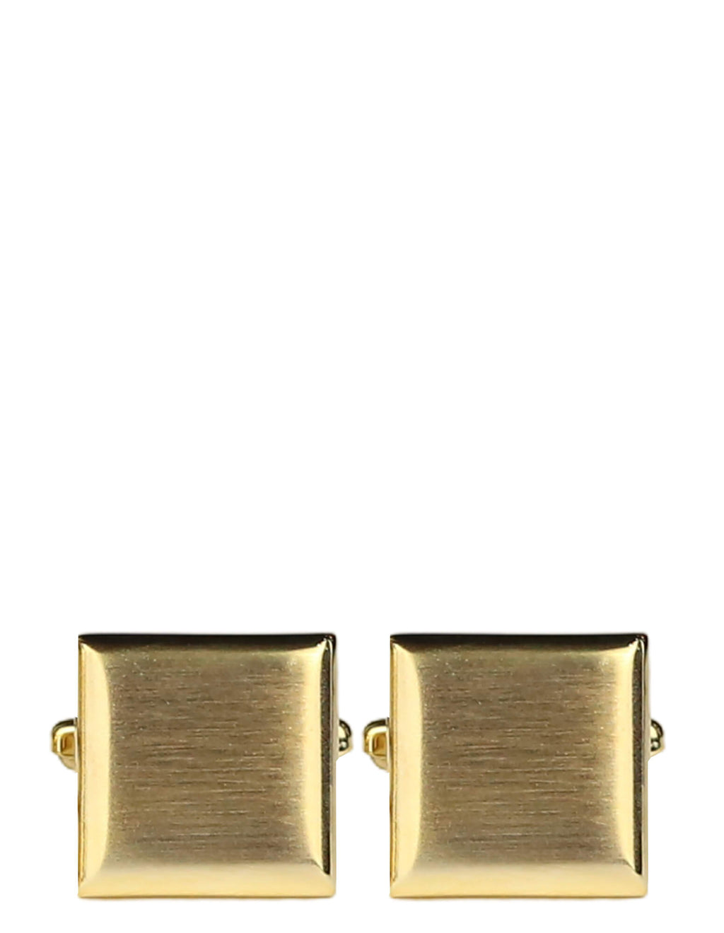 DÉCLIC Brushed Flat Square Cufflink - Gold