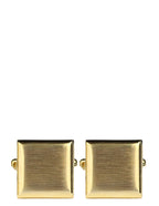 DÉCLIC Brushed Flat Square Cufflink - Gold