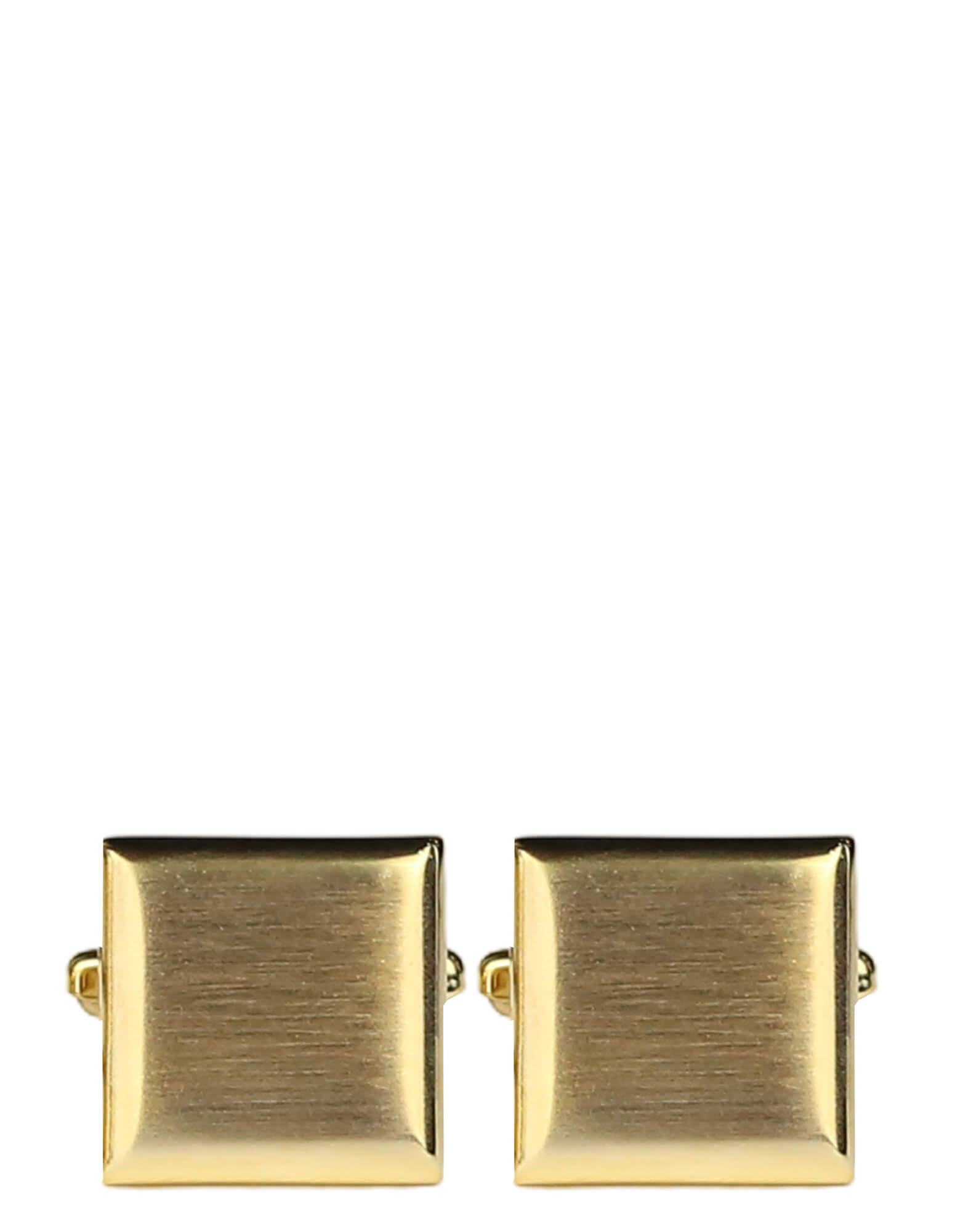 DÉCLIC Brushed Flat Square Cufflink - Gold