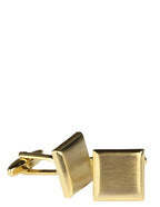 DÉCLIC Brushed Flat Square Cufflink - Gold