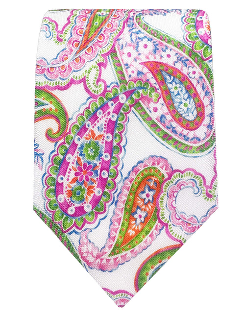 CANTINI Lecco Paisley Tie - Green