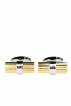 DÉCLIC Ribbed Bar Cufflink - Gold