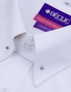 DÉCLIC Sel Slim Pin Collar Shirt - Double Cuff