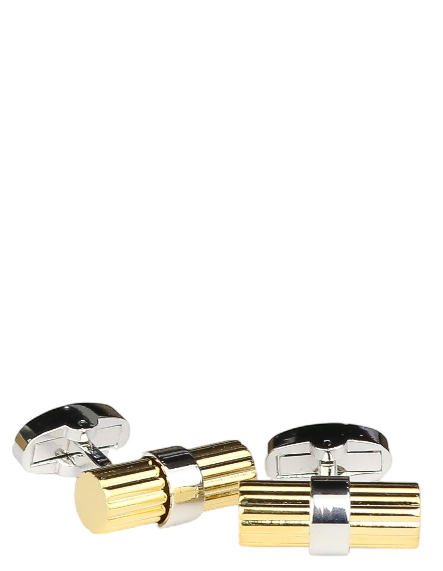 DÉCLIC Ribbed Bar Cufflink - Gold