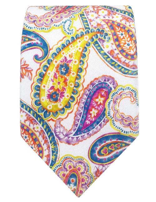 CANTINI Lecco Paisley Tie - Blue