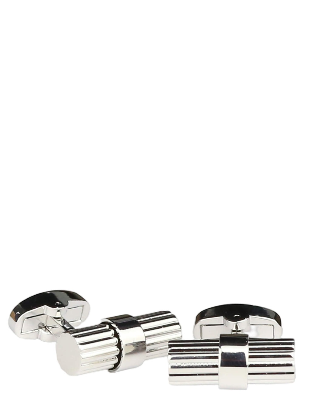 DÉCLIC Ribbed Bar Cufflink - Silver