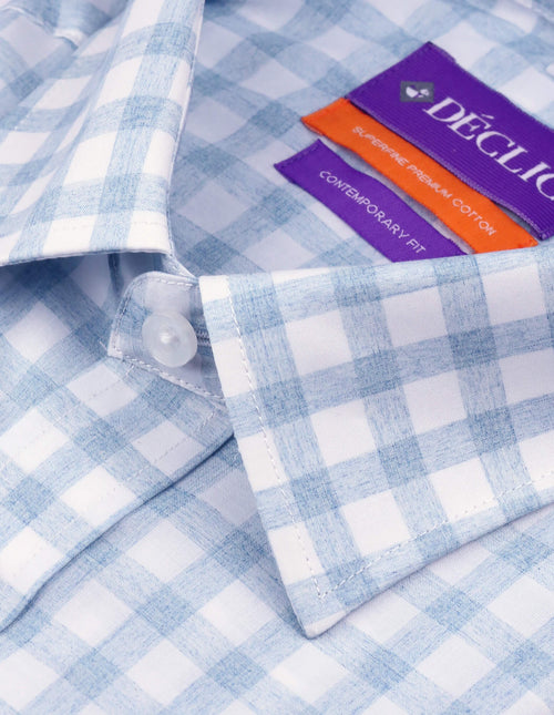 DÉCLIC Kindling Check Shirt - Blue