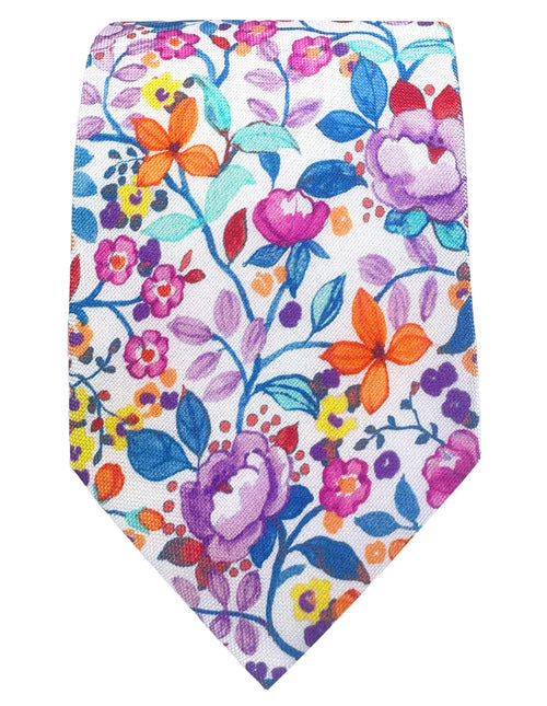 CANTINI Mandello Floral Tie - Blue