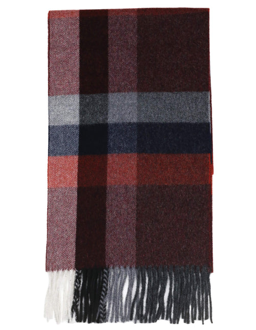 DÉCLIC Cervino Check Scarf - Burgundy