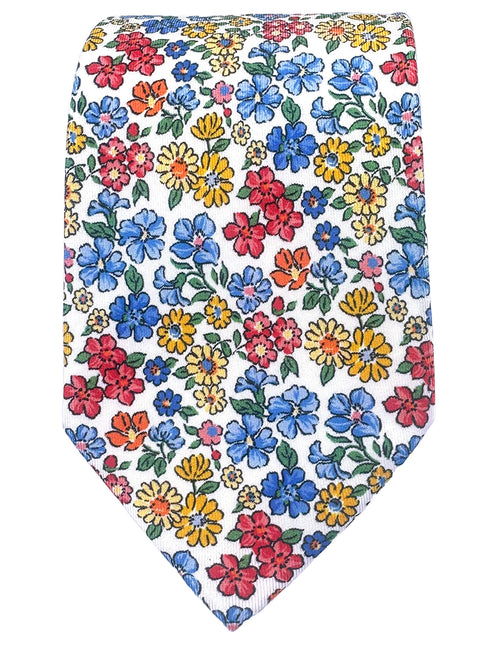 CANTINI Osvaldo Floral Tie - White