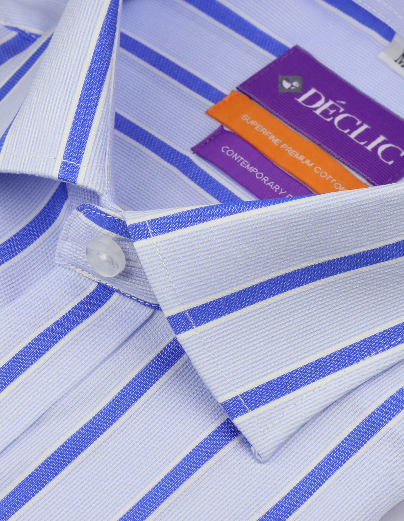 DÉCLIC Bateman Stripe Shirt - Blue