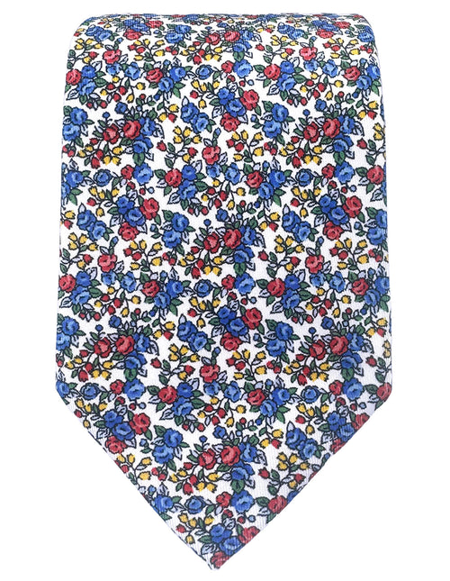 CANTINI Omero Floral Tie - White