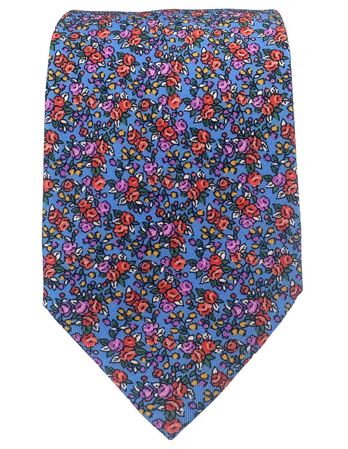 CANTINI Omero Floral Tie - Blue