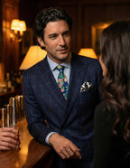 CANTINI Amara Floral Tie - Navy