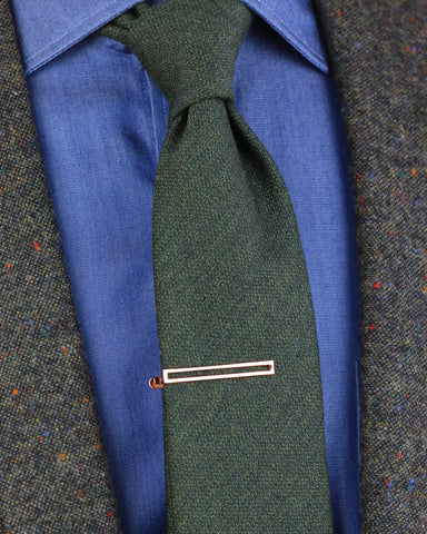 DÉCLIC Plain Long Tie Bar - Silver