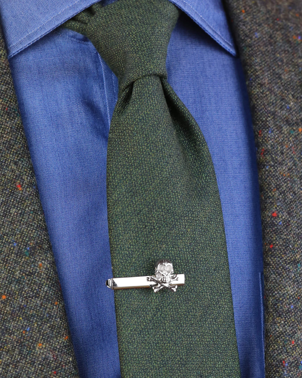 DÉCLIC Skull X Tie Bar - Silver