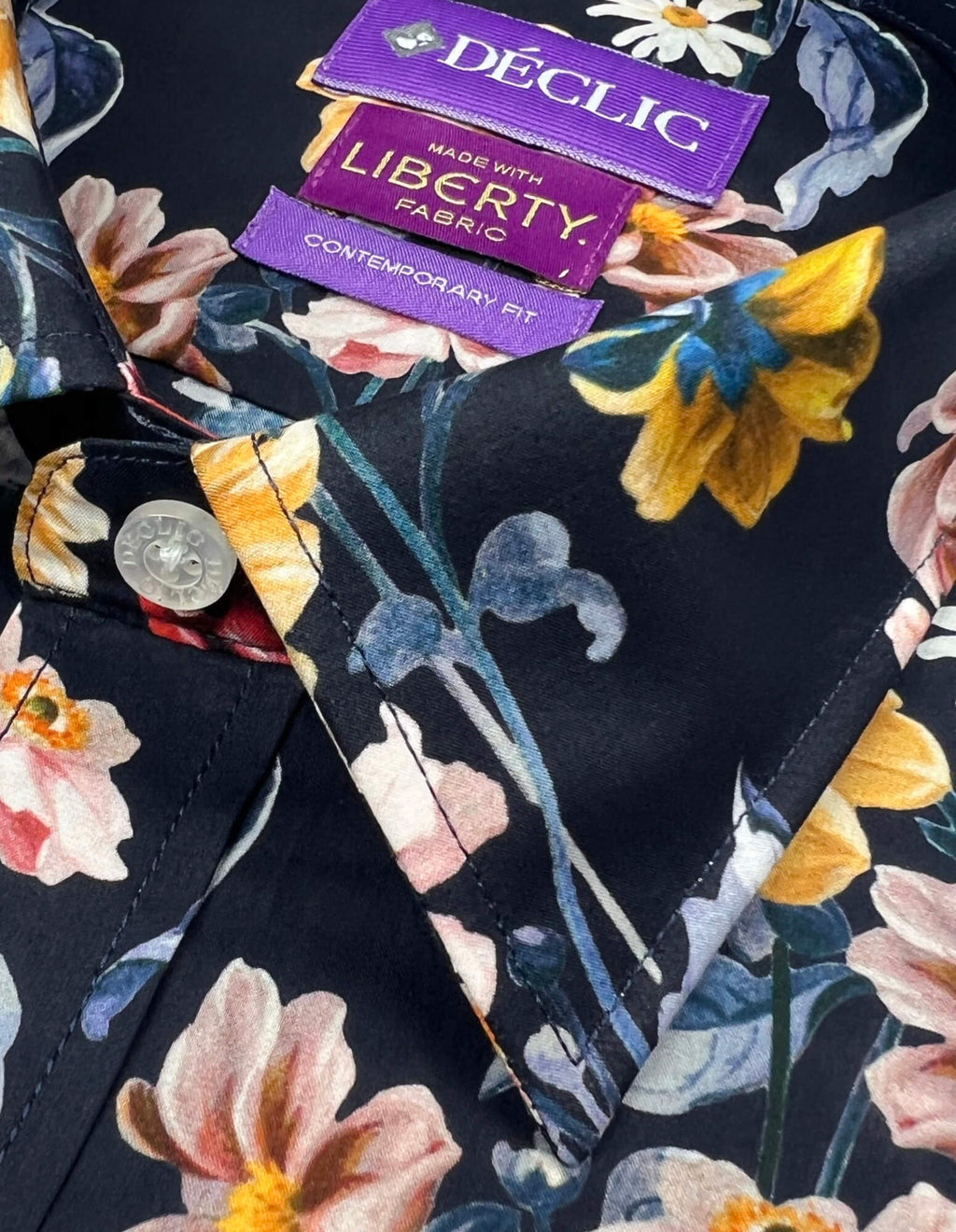 DÉCLIC Liberty Barbara Covington Print Shirt - Navy