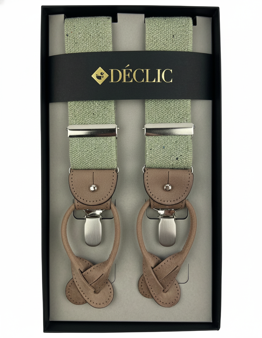 DÉCLIC Heritage Weave 36mm 2-in-1 Braces - Pistachio