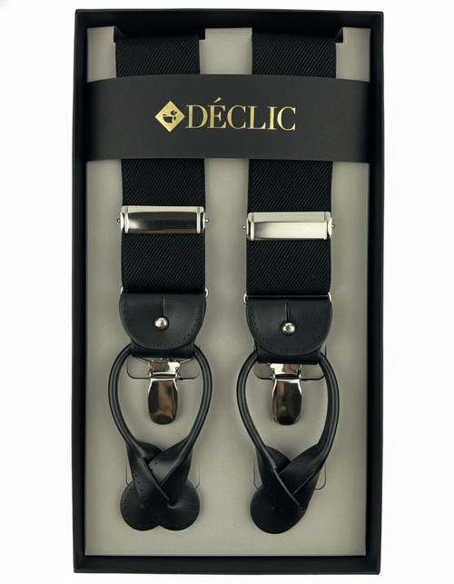 DÉCLIC Plain Twill 36mm 2-in-1 Braces - Black