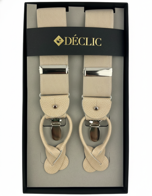 DÉCLIC Plain Twill 36mm 2-in-1 Braces - Champagne