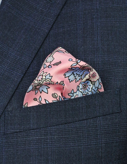 DÉCLIC Waterdale Floral Pocket Square - Pink