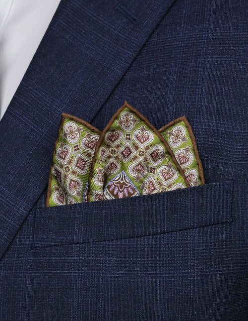 DÉCLIC Oakham Patterned Pocket Square - Pink