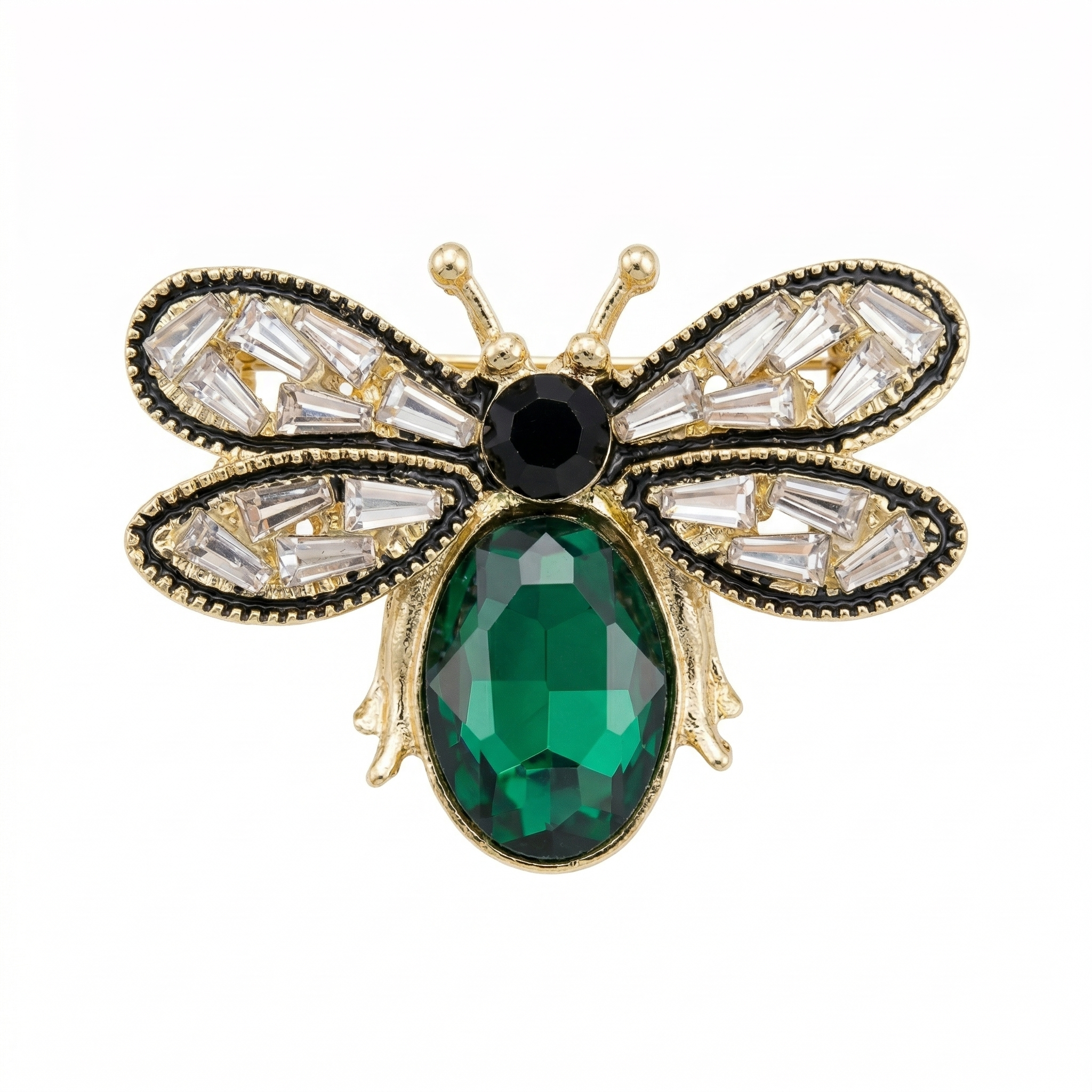 DECLIC Green Bee Pin - Gold