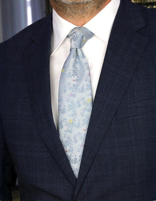 DÉCLIC Belluno Floral Tie - Blue