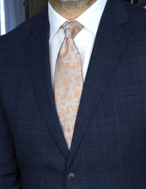 DÉCLIC Belluno Floral Tie - Orange