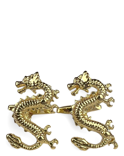 DÉCLIC Chinese Dragon Cufflink - Gold
