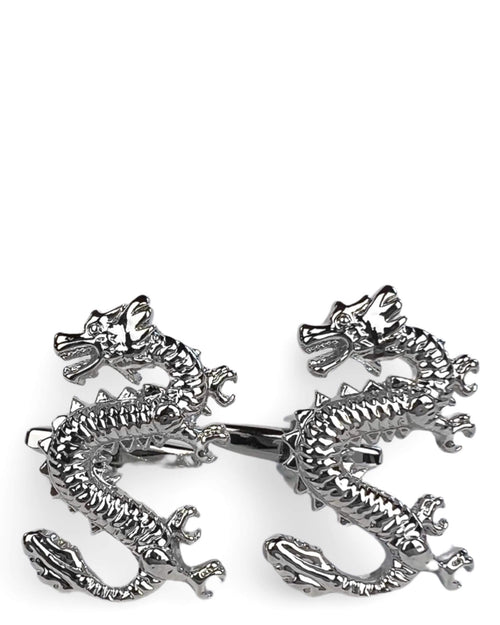 DÉCLIC Chinese Dragon Cufflink - Silver